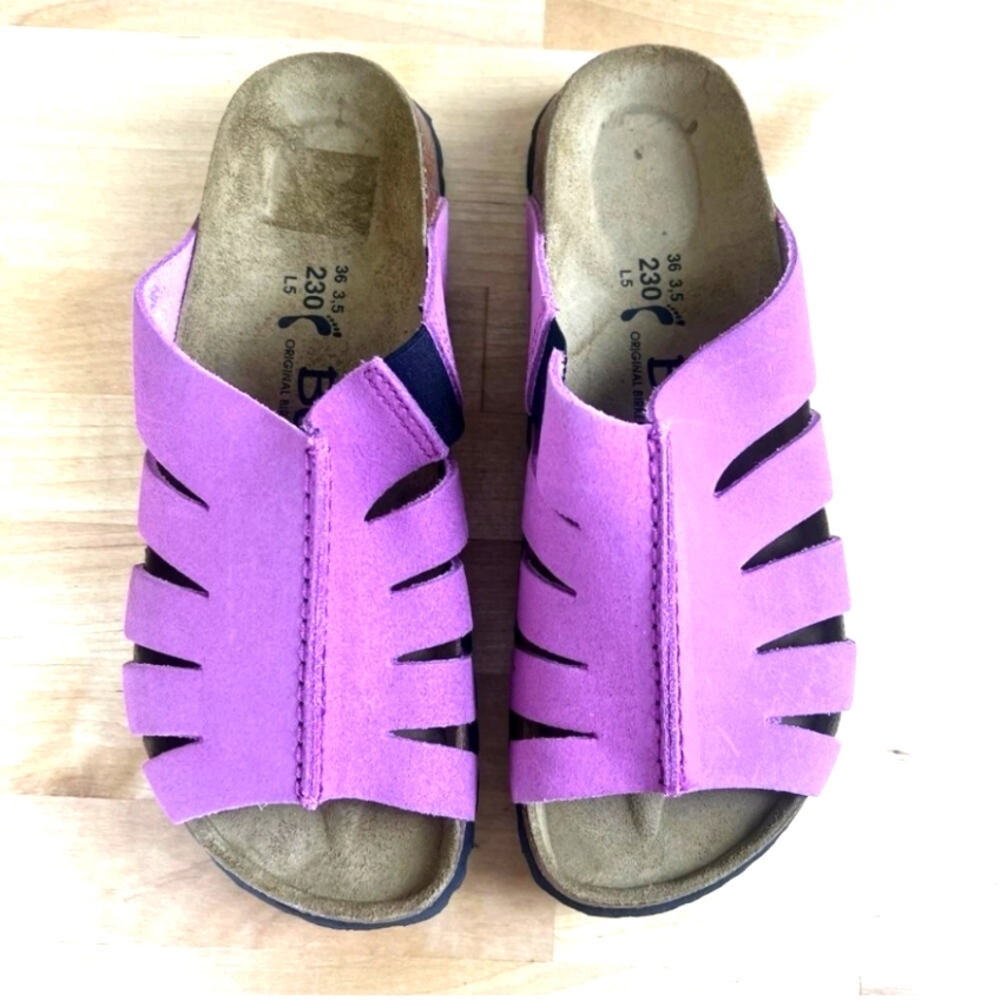 Betula by Birkenstock Pink Leather Slide Sandals Slip On Size EU 38 /